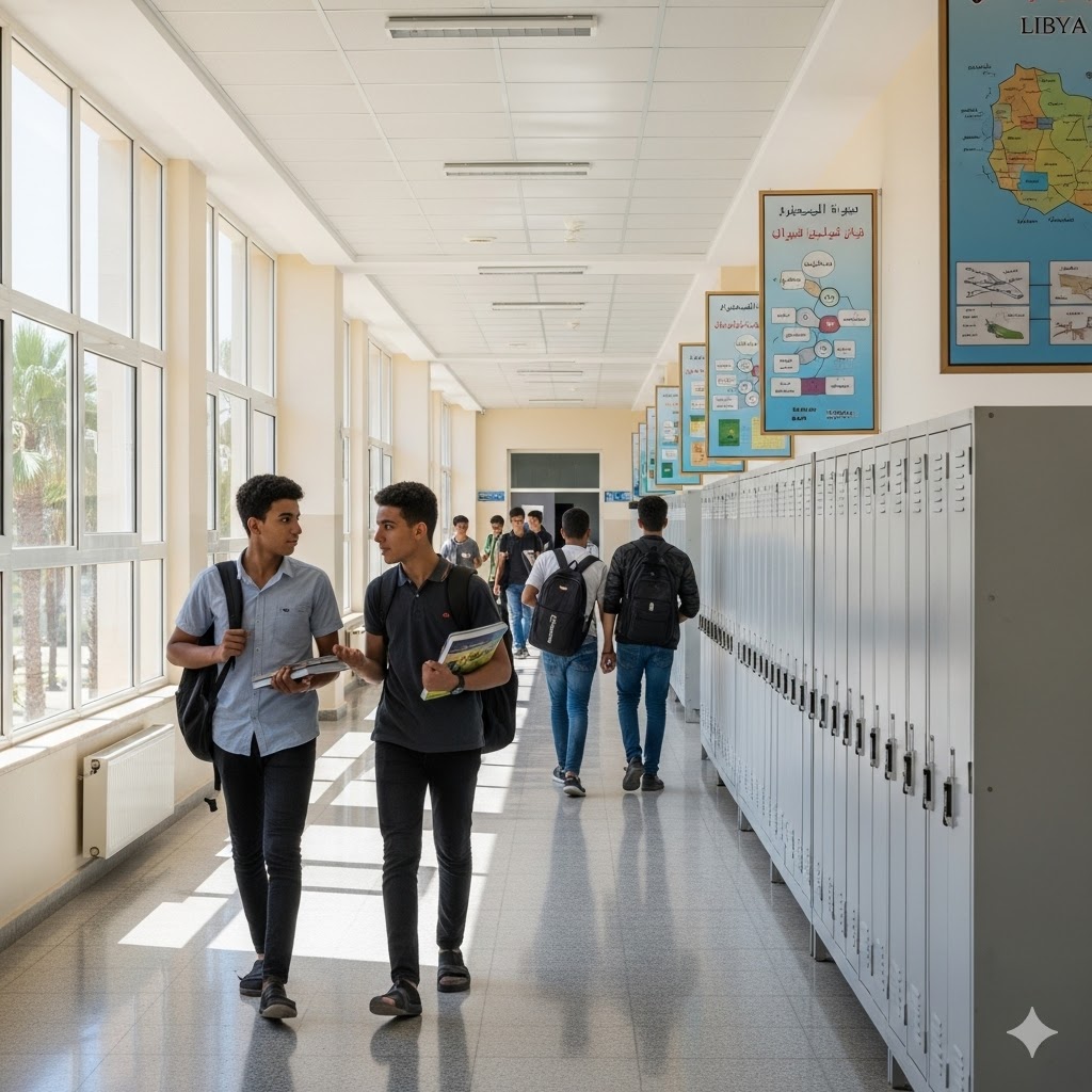 الممر الداخلي في مدرسة افرةجة